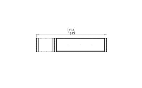 Ecosmart Fire Flex 68IL.BX1 Island Fireplace Insert - Black Finish / Black Burner - ESF.FX.68IL.BX1.B